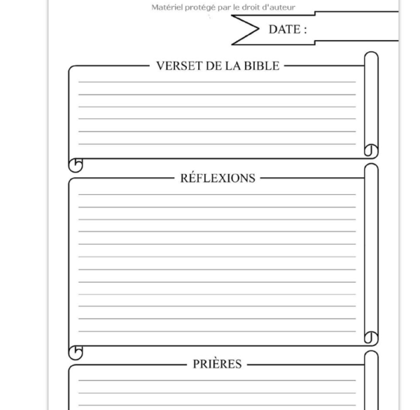 Carnet d’étude de la Bible: Un livret d'étude pour y inscrire les réflexions que vous inspire la Bible, y noter des versets bibliques, y rédiger vos pensées et vos prières. Broché – 21 mars 2020