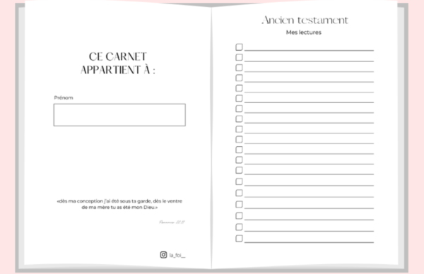 Mon petit carnet de versets Bibliques Broché – 15 novembre 2020
