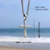 Collier Pendentif Croix en Acier Inoxydable