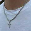 Collier Pendentif Croix en Acier Inoxydable