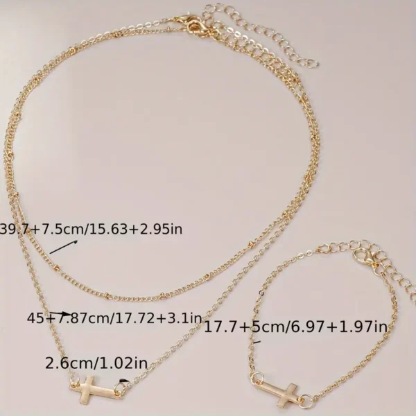 Collier et Bracelet Croix Minimaliste