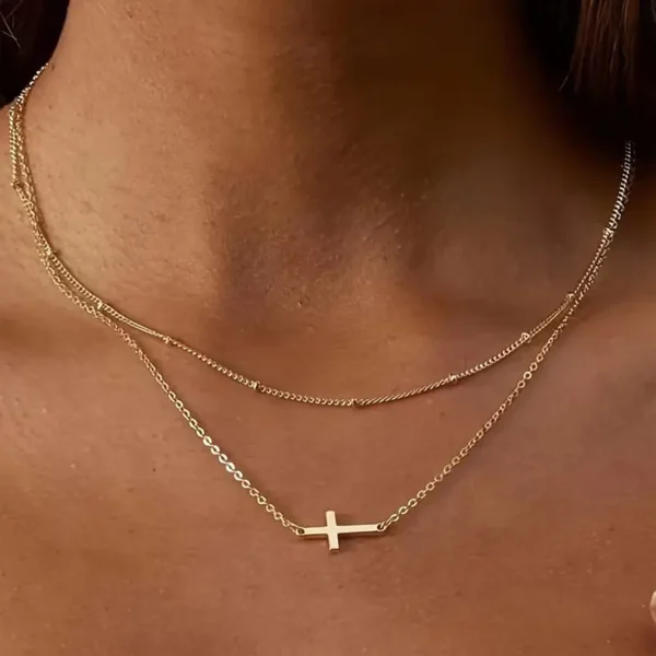 Collier et Bracelet Croix Minimaliste