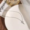 Collier argenté femme