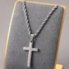 Collier Pendentif Croix en Acier Inoxydable