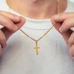 Collier Pendentif Croix en Acier Inoxydable