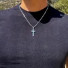 Collier Pendentif Croix en Acier Inoxydable